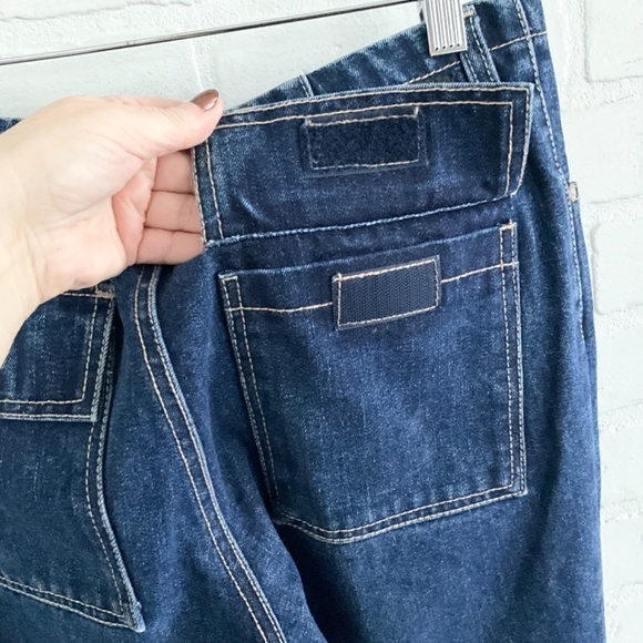 Vintage Women’s Denim Jeans Bebop Second Generation Dark Wash Sherpa Pocket Sz 7 - Picture 11 of 16